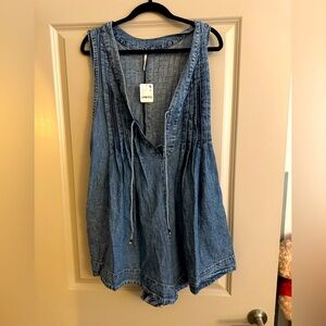 Free People Denim Romper